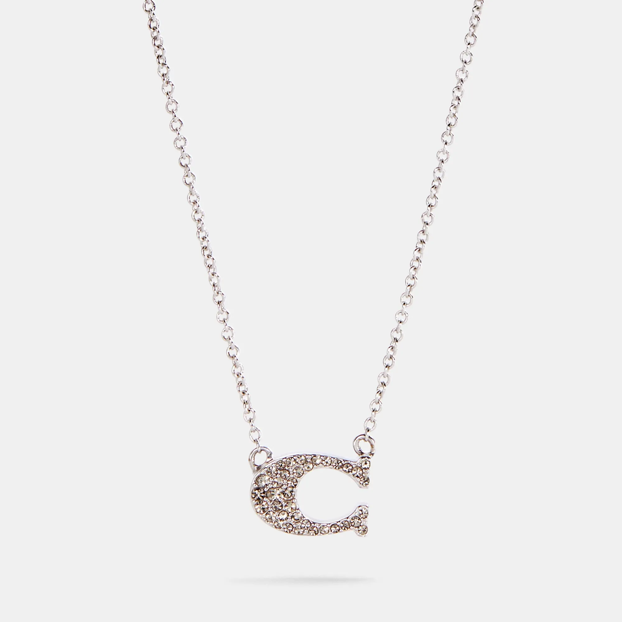 Coach Outlet Pave Signature Necklace COACH Outlet Bags