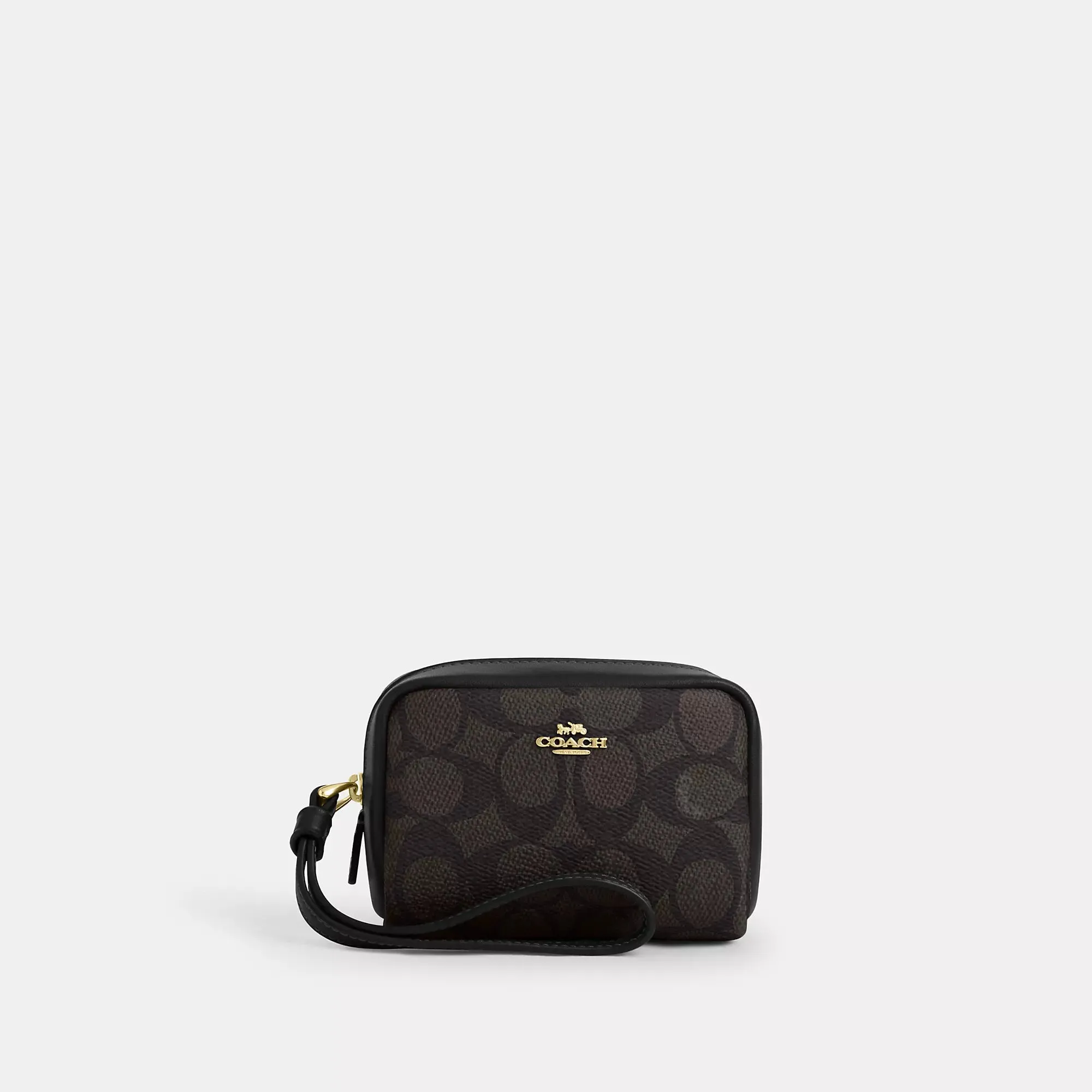 Coach Outlet Pouch Wristlet In Signature Canvas COACH Outlet Bags