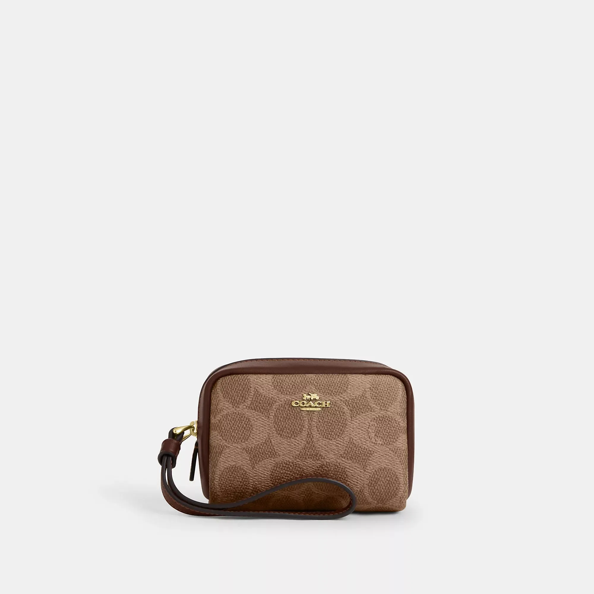 Coach Outlet Pouch Wristlet In Signature Canvas COACH Outlet Bags