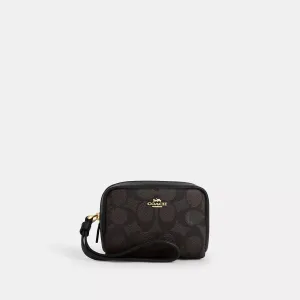 Coach Outlet Pouch Wristlet In Signature Canvas COACH Outlet Bags