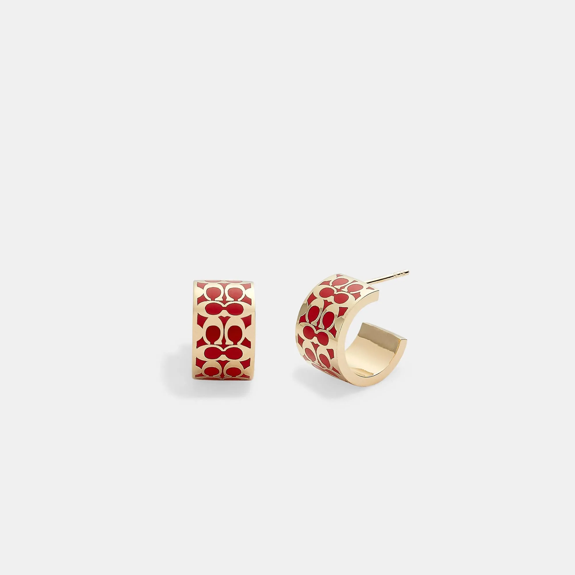 Coach Outlet Signature Huggie Earrings COACH Outlet Bags