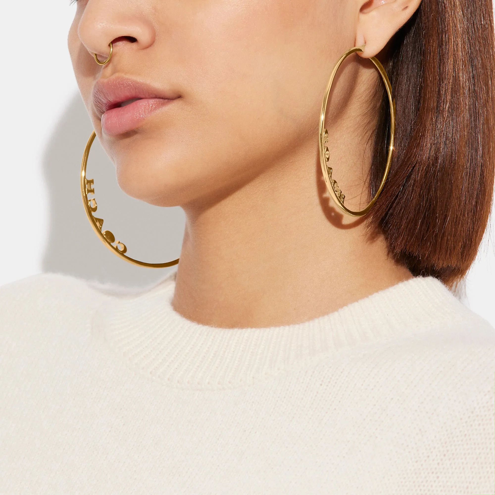 Coach Outlet Signature Large Hoop Earrings COACH Outlet Bags