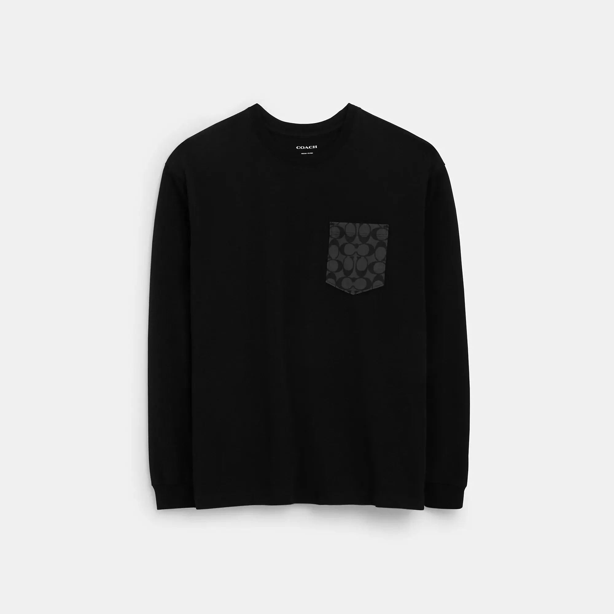 Coach Outlet Signature Long Sleeve T Shirt In Organic Cotton COACH Outlet Bags