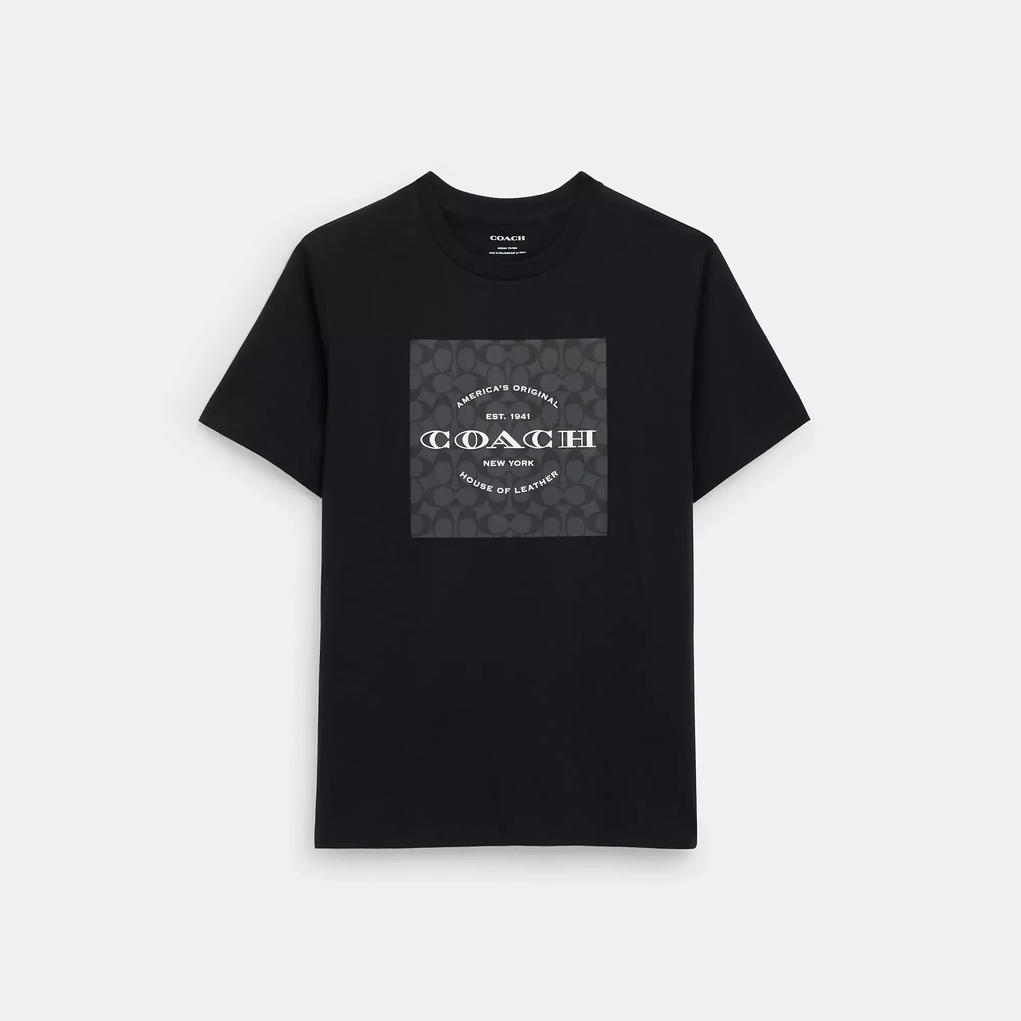 Coach Outlet Signature Square T Shirt In Organic Cotton COACH Outlet Bags