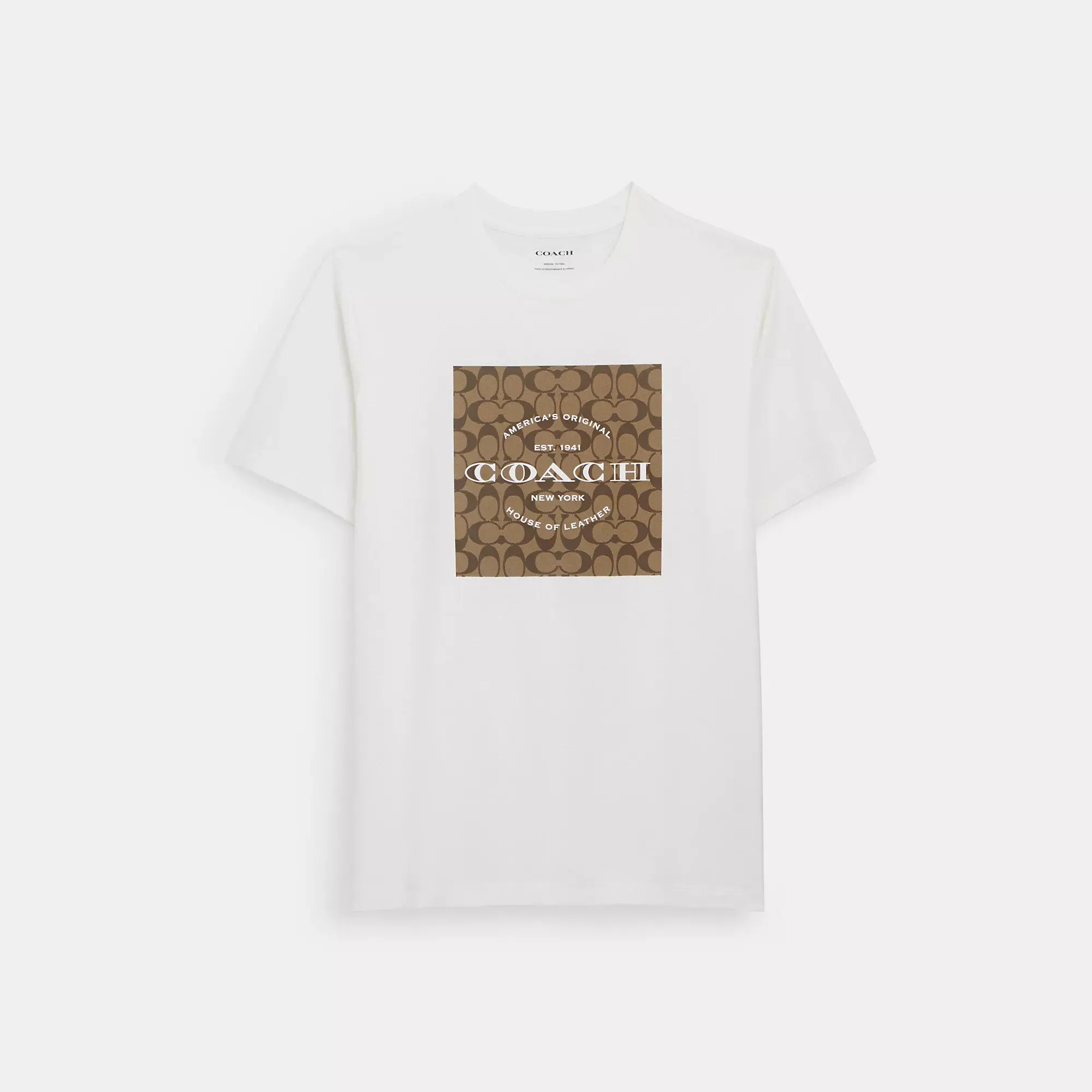Coach Outlet Signature Square T Shirt In Organic Cotton COACH Outlet Bags