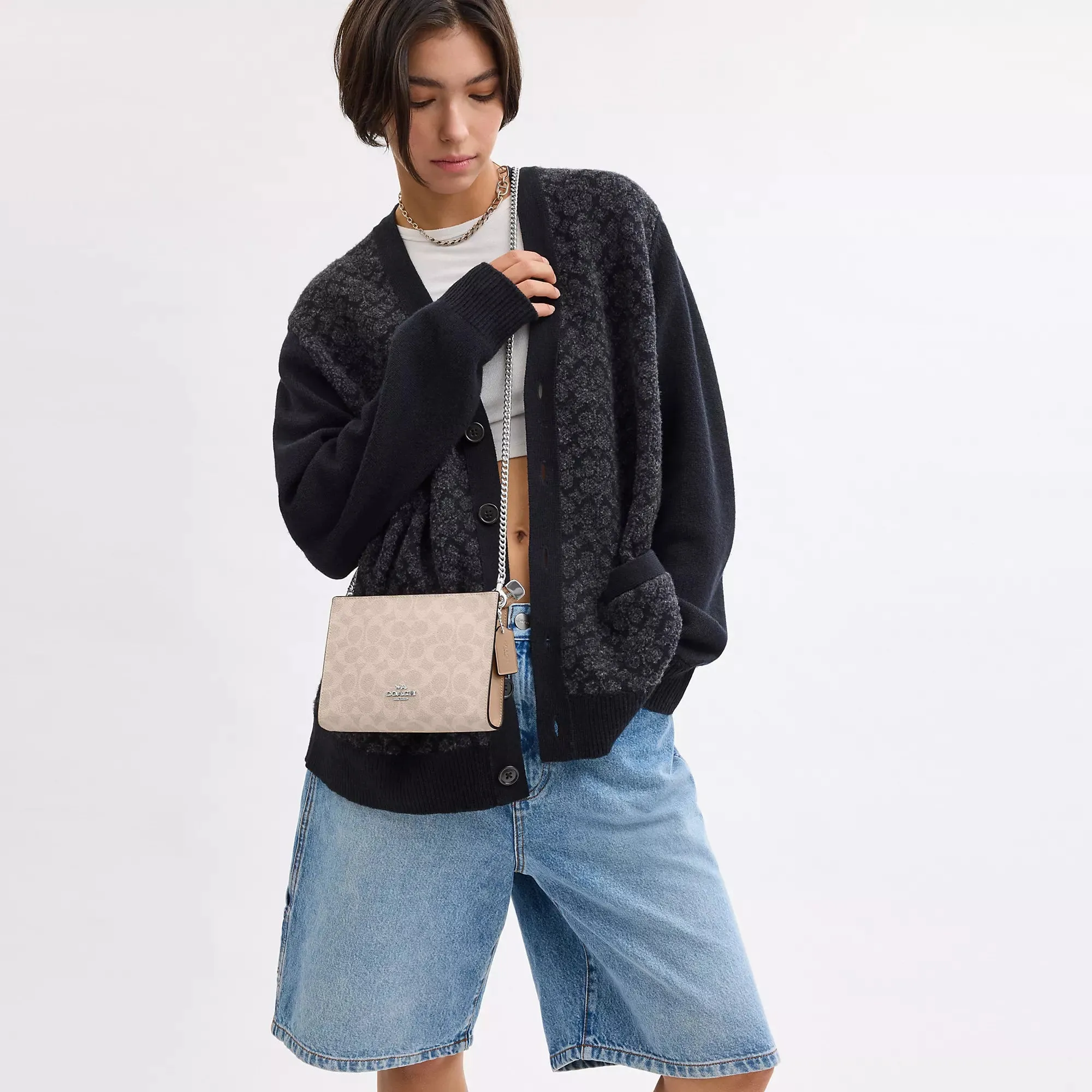 Coach Outlet Slim Crossbody Bag In Signature Canvas COACH Outlet Bags