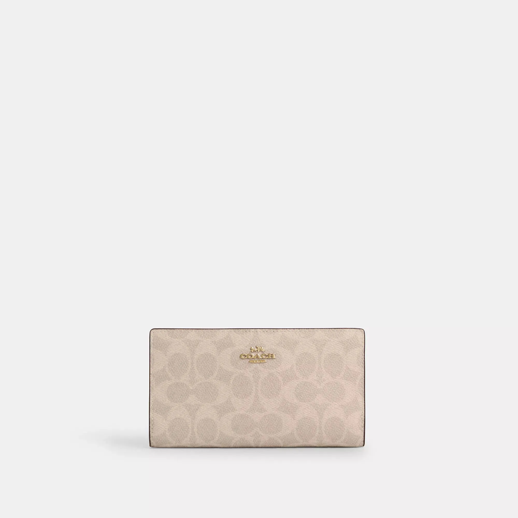 Coach Outlet Slim Zip Wallet In Signature Canvas COACH Outlet Bags