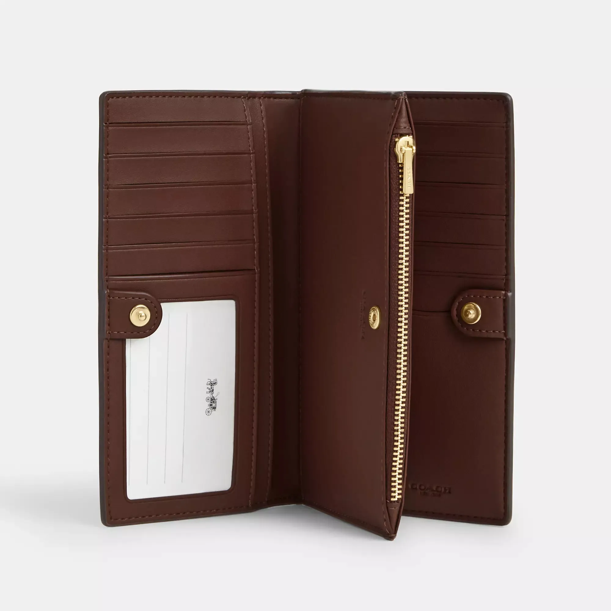 Coach Outlet Slim Zip Wallet In Signature Canvas COACH Outlet Bags