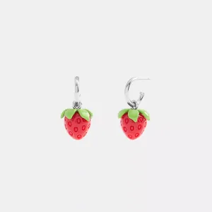 Coach Outlet Strawberry Huggie Earrings COACH Outlet Bags