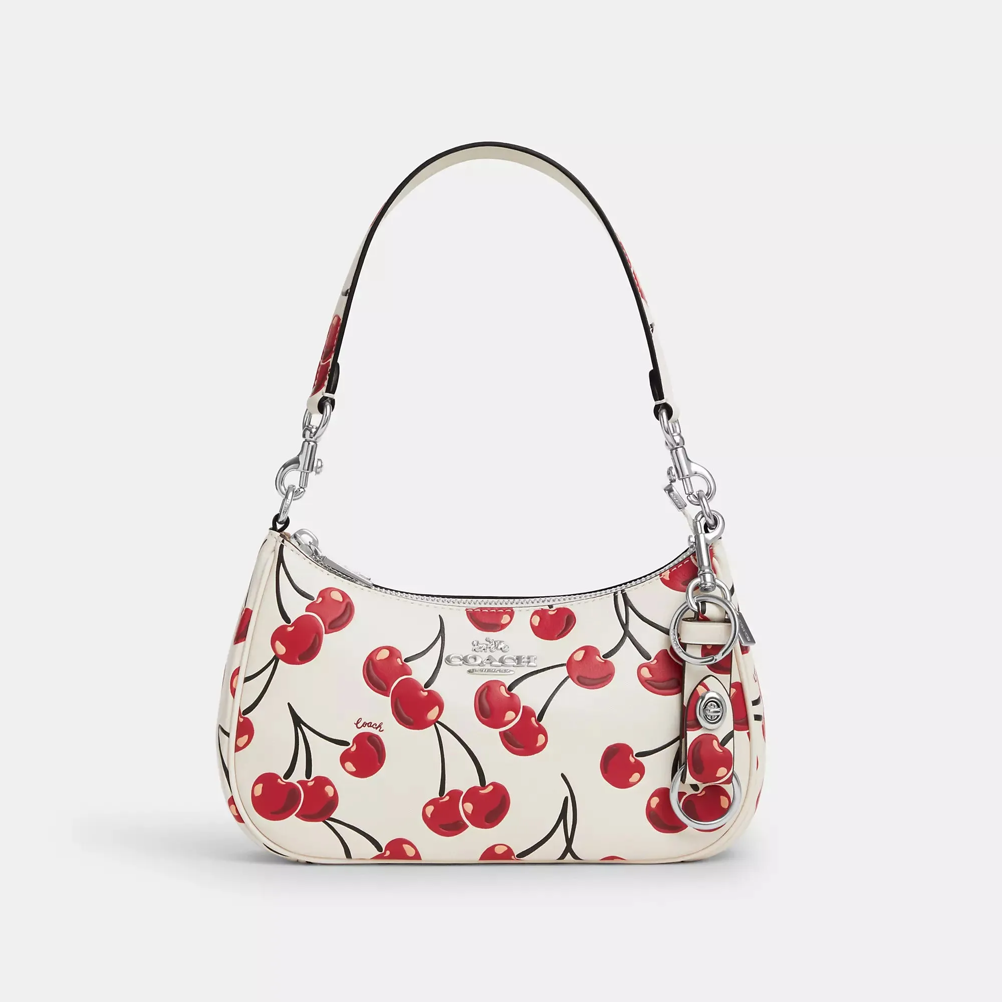Coach Outlet Trigger Snap Bag Charm With Cherry Print COACH Outlet Bags