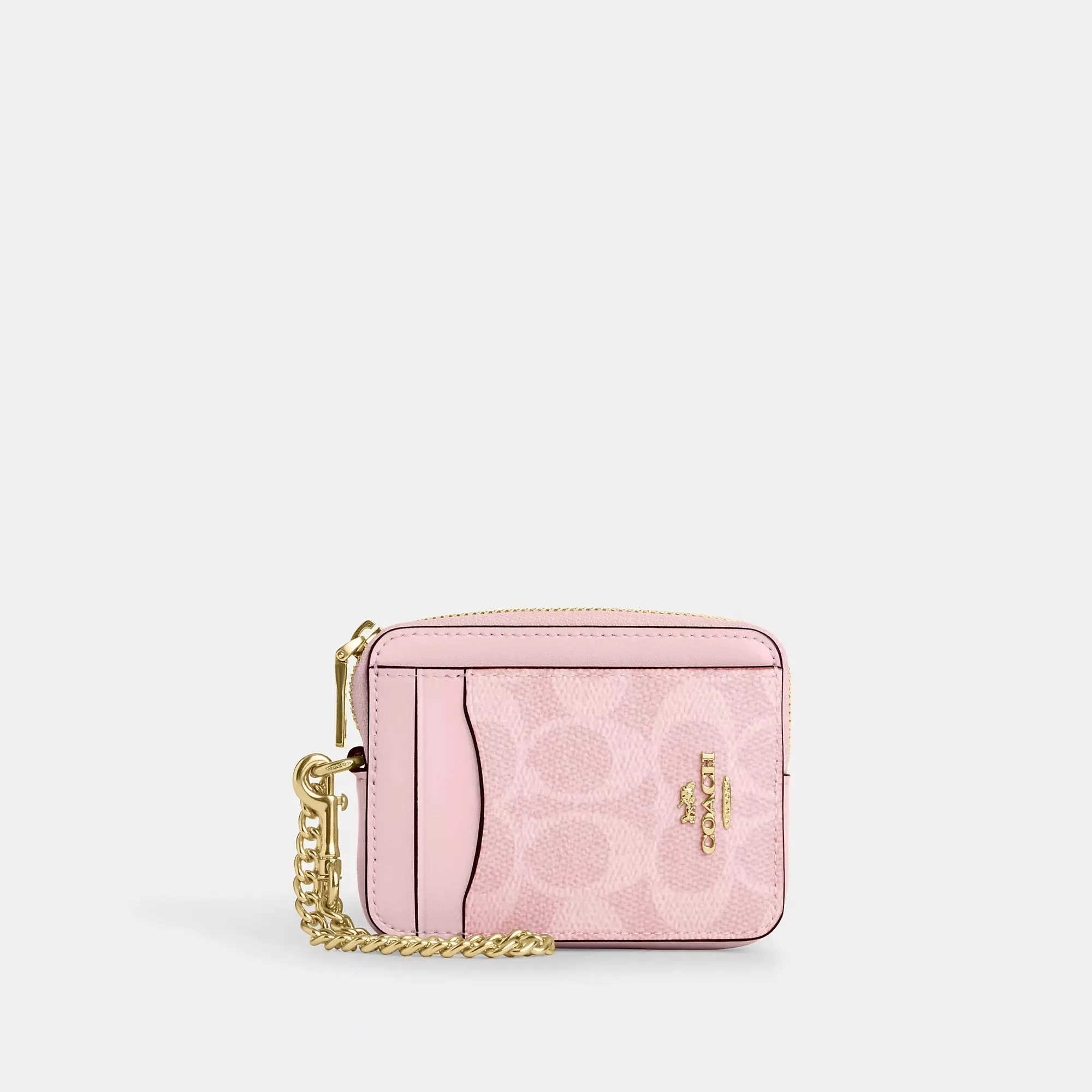 Coach Outlet Zip Card Case In Signature Canvas COACH Outlet Bags