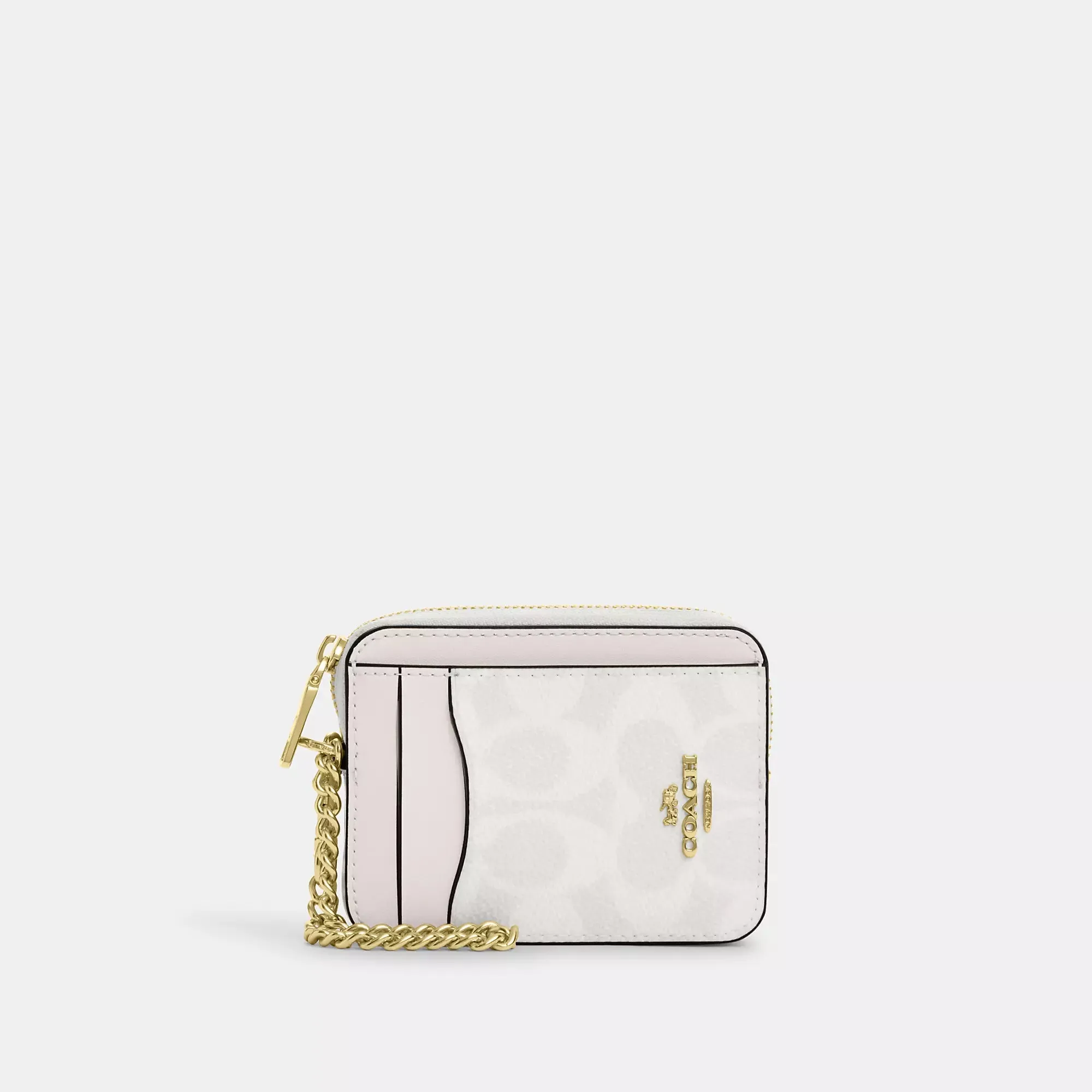 Coach Outlet Zip Card Case In Signature Canvas COACH Outlet Bags