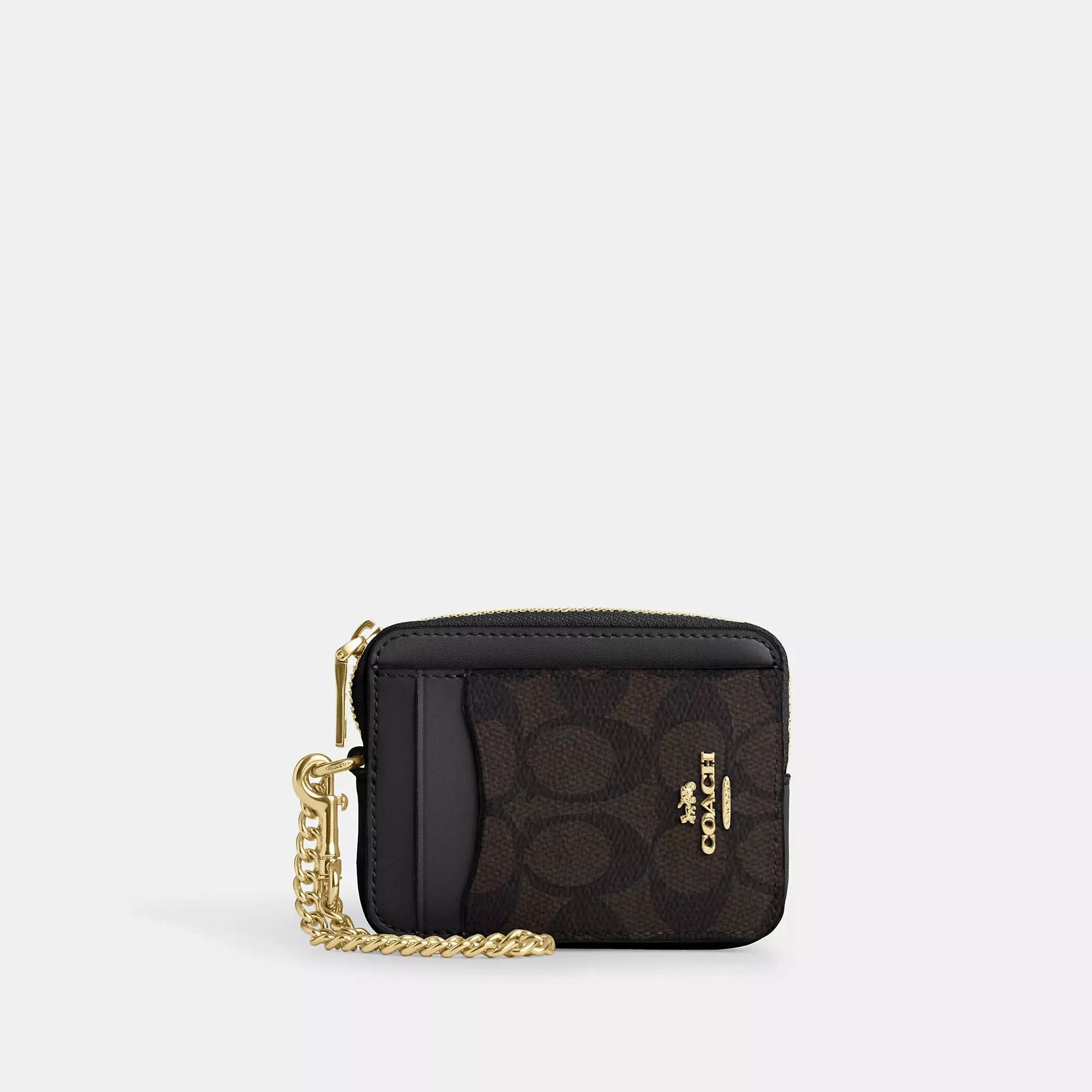Coach Outlet Zip Card Case In Signature Canvas COACH Outlet Bags
