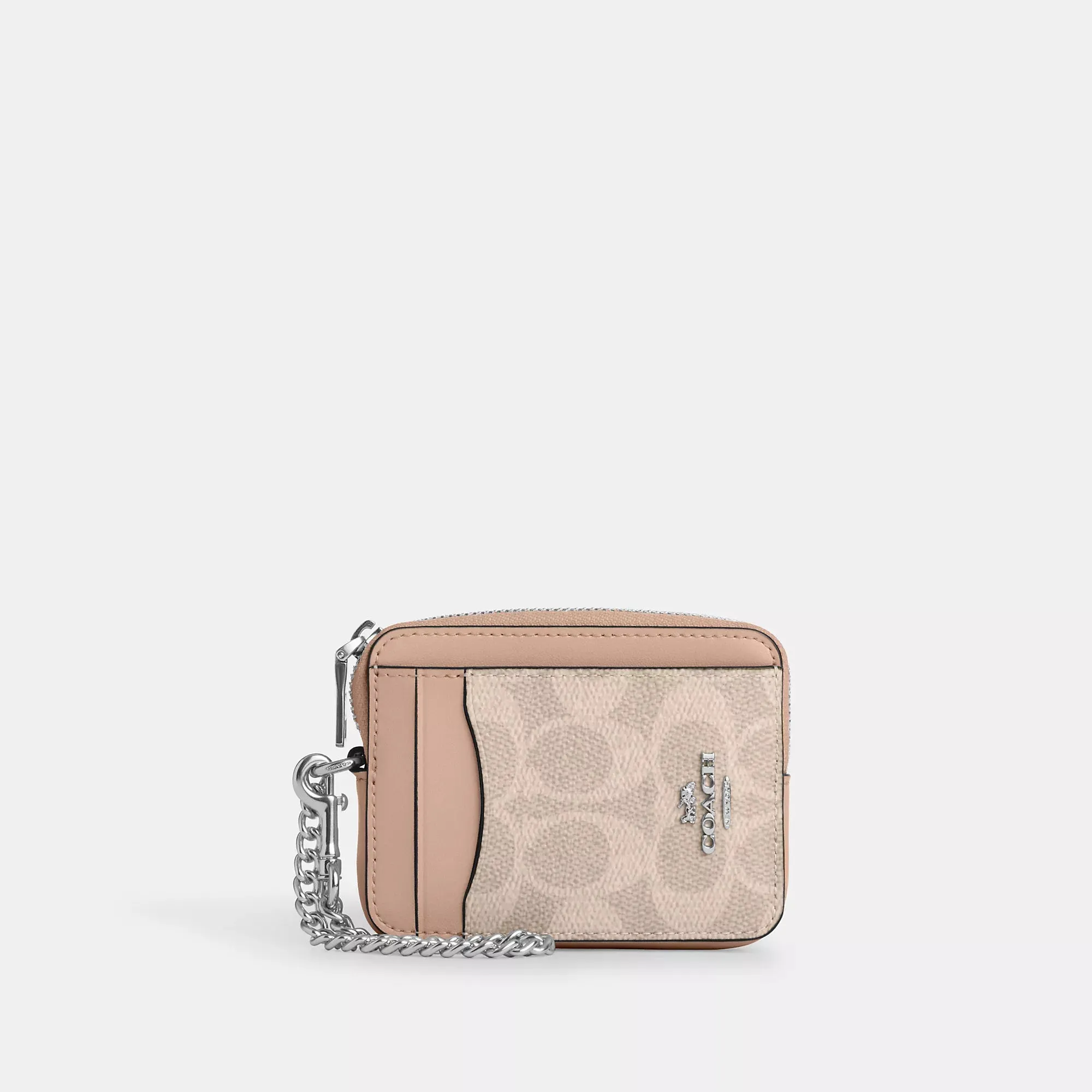 Coach Outlet Zip Card Case In Signature Canvas COACH Outlet Bags