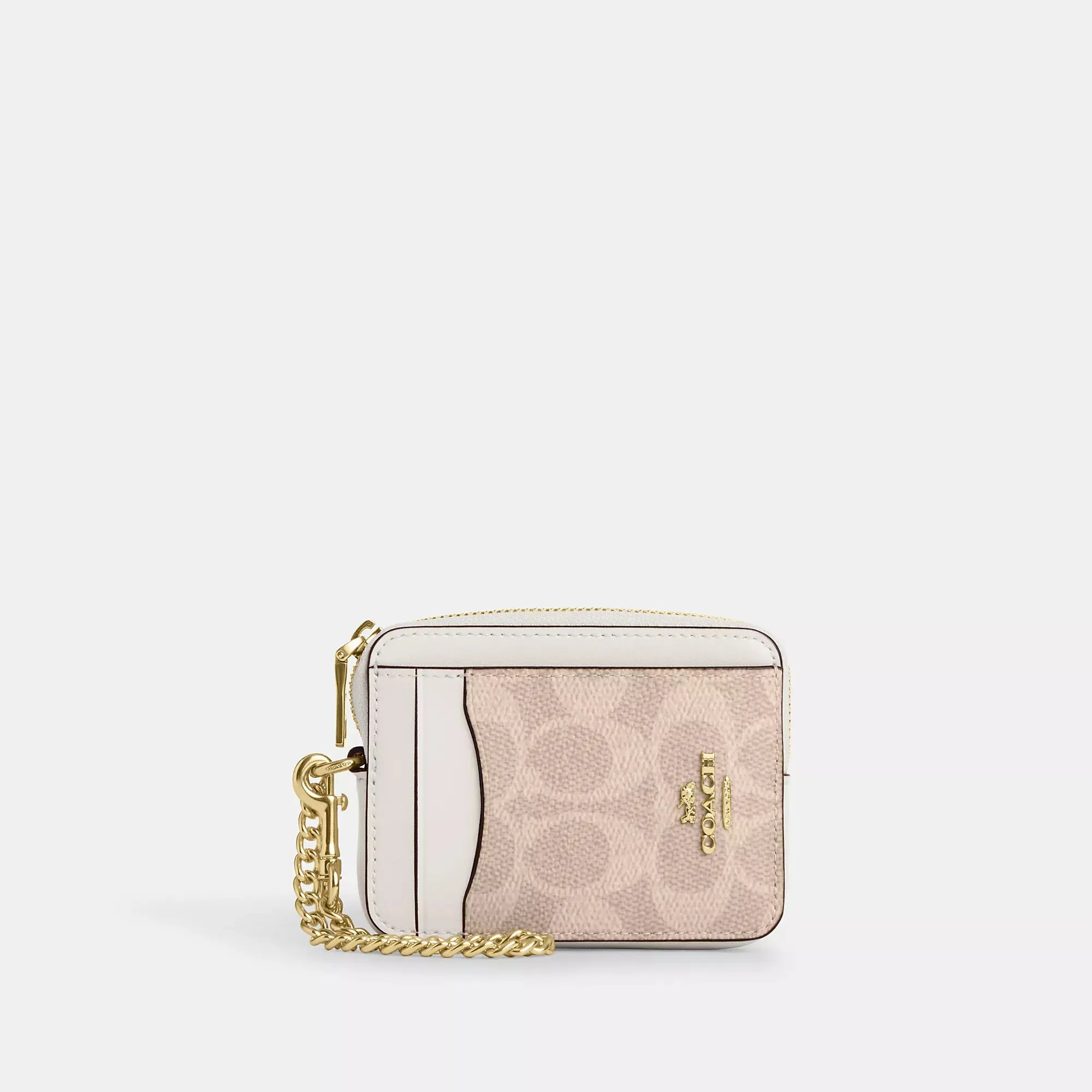 Coach Outlet Zip Card Case In Signature Canvas COACH Outlet Bags