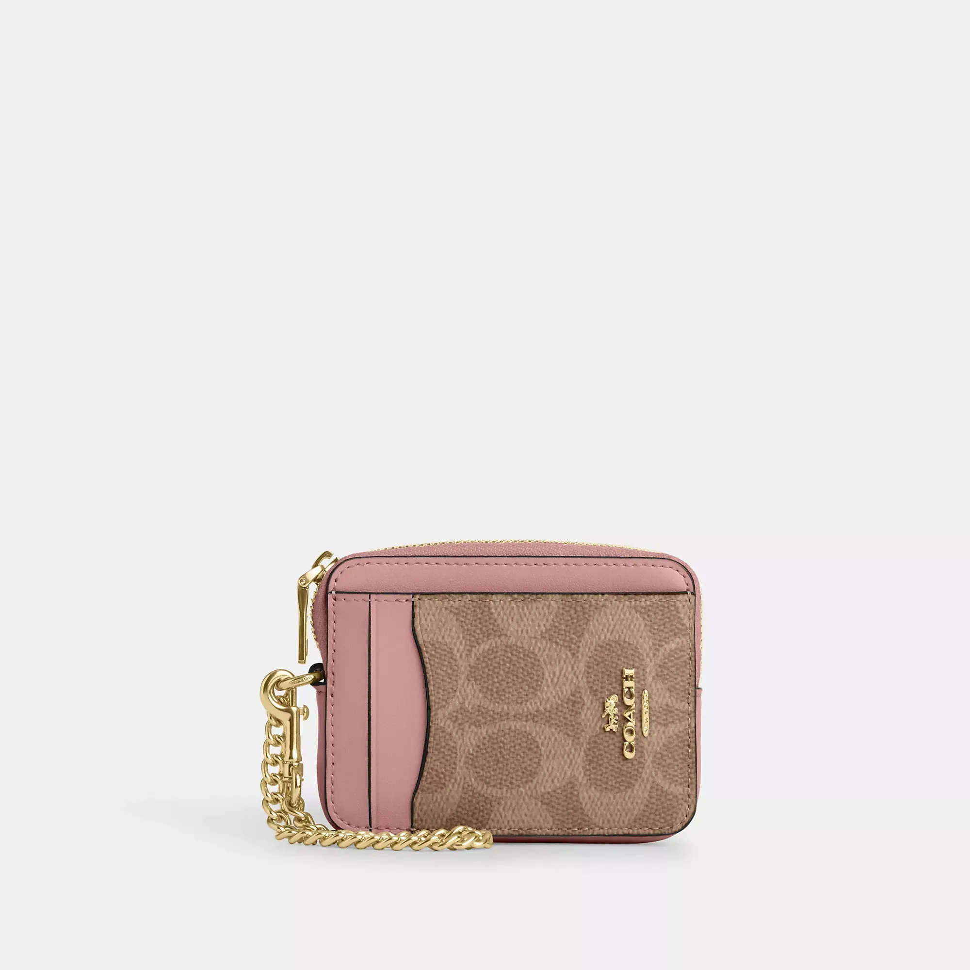 Coach Outlet Zip Card Case In Signature Canvas COACH Outlet Bags
