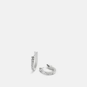 COACH Pave Signature Huggie Earrings COACH Outlet Bags