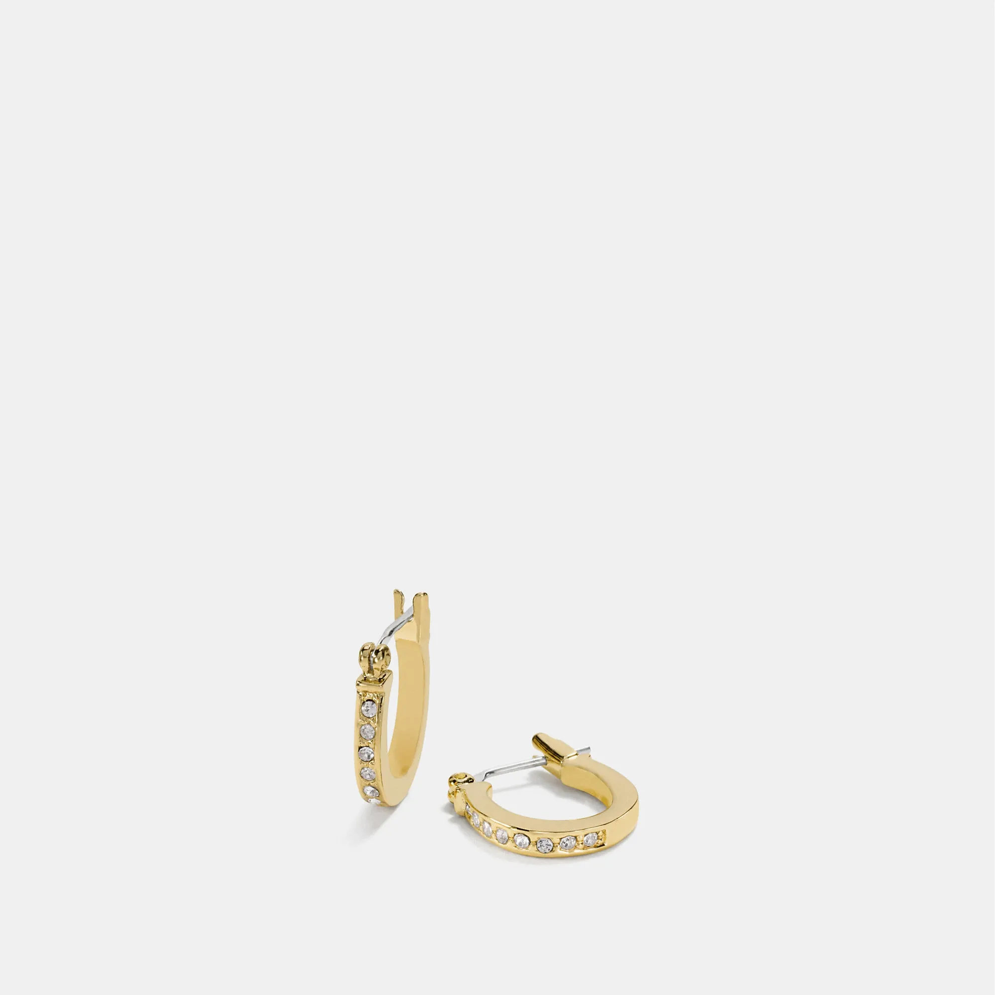 COACH Pave Signature Huggie Earrings COACH Outlet Bags