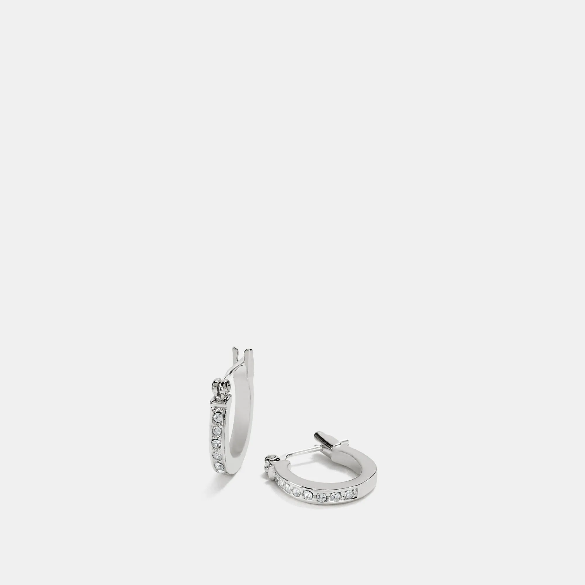 COACH Pave Signature Huggie Earrings COACH Outlet Bags