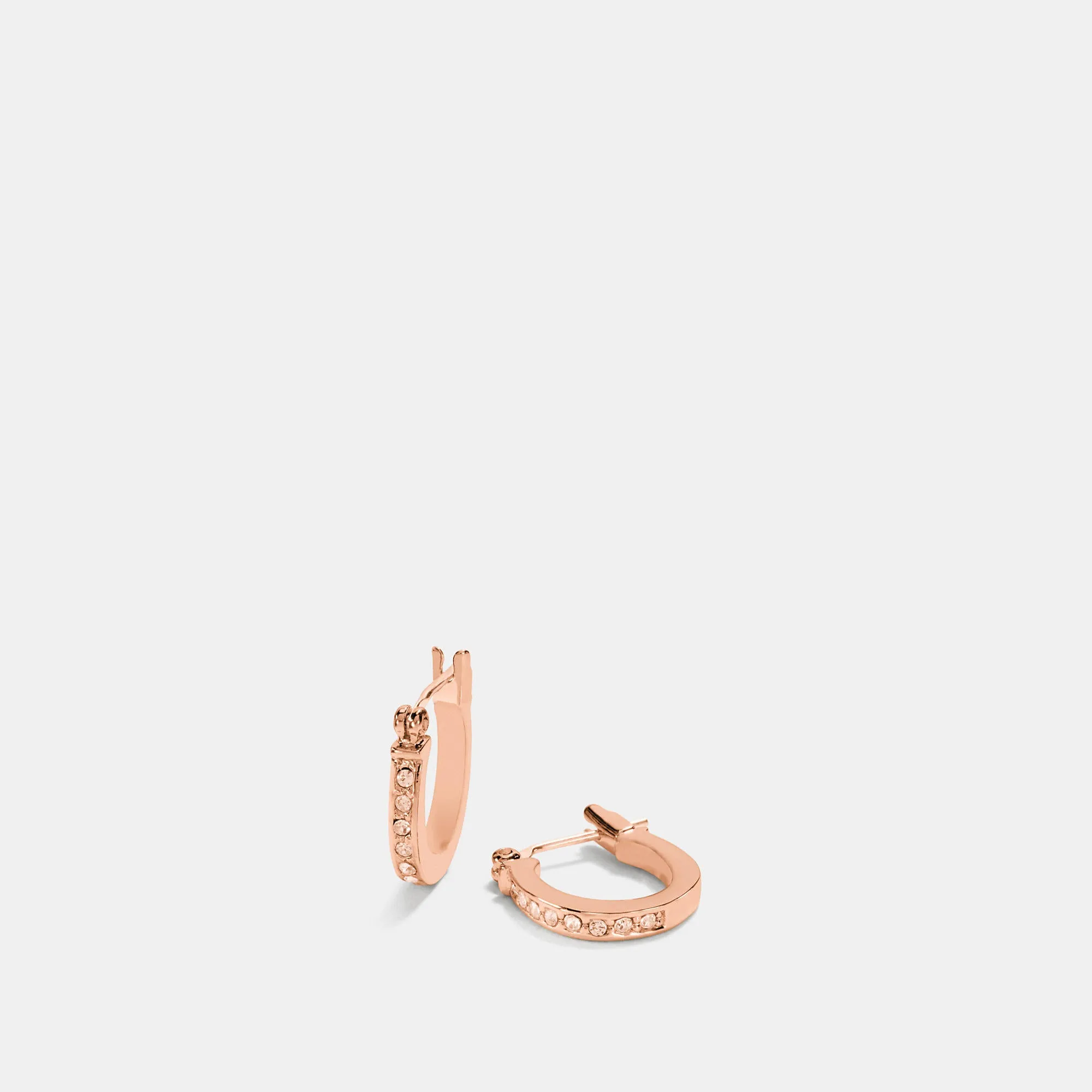 COACH Pave Signature Huggie Earrings COACH Outlet Bags
