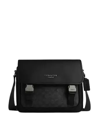 Coach Racer Messenger In Signature Canvas Coach Bags