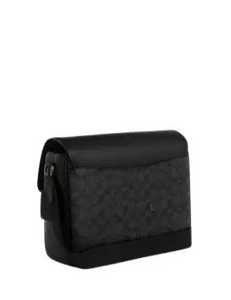 Coach Racer Messenger In Signature Canvas Coach Bags