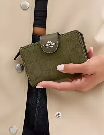 Coach Snap Wallet In Signature Jacquard Coach Bags