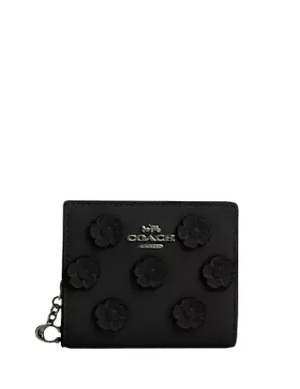 Coach Snap Wallet With Floral Applique Coach Bags