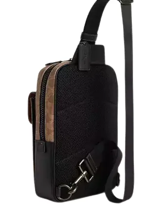 Coach Track Pack In Signature Canvas Coach Bags