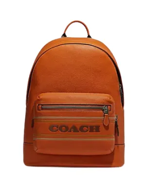 Coach West Backpack With Coach Stripe Coach Bags