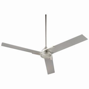 Coda 56"Ceiling Fan Satin Nickel quiet medium fans for living room use