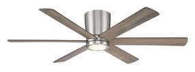 Coldwater 52"Ceiling Fan Nickel space-saving huggers with modern style