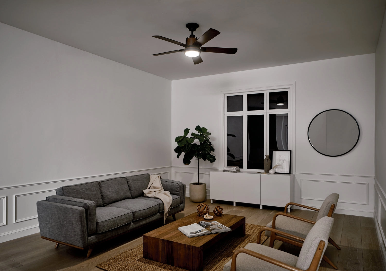 Colerne 52"Ceiling Fan Distressed Black