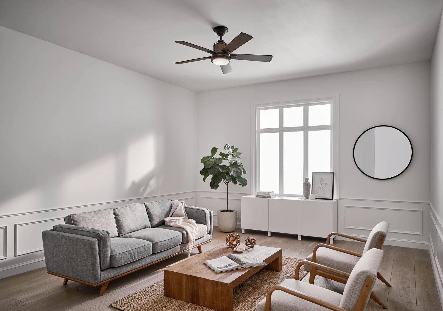 Colerne 52"Ceiling Fan Distressed Black