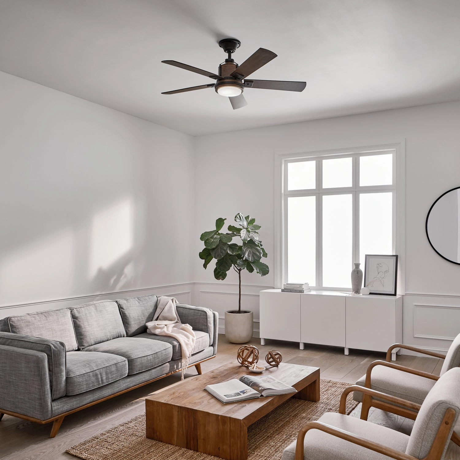 Colerne 52"Ceiling Fan Distressed Black