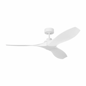 Collins 52"Ceiling Fan Matte White modern medium fans for everyday cooling