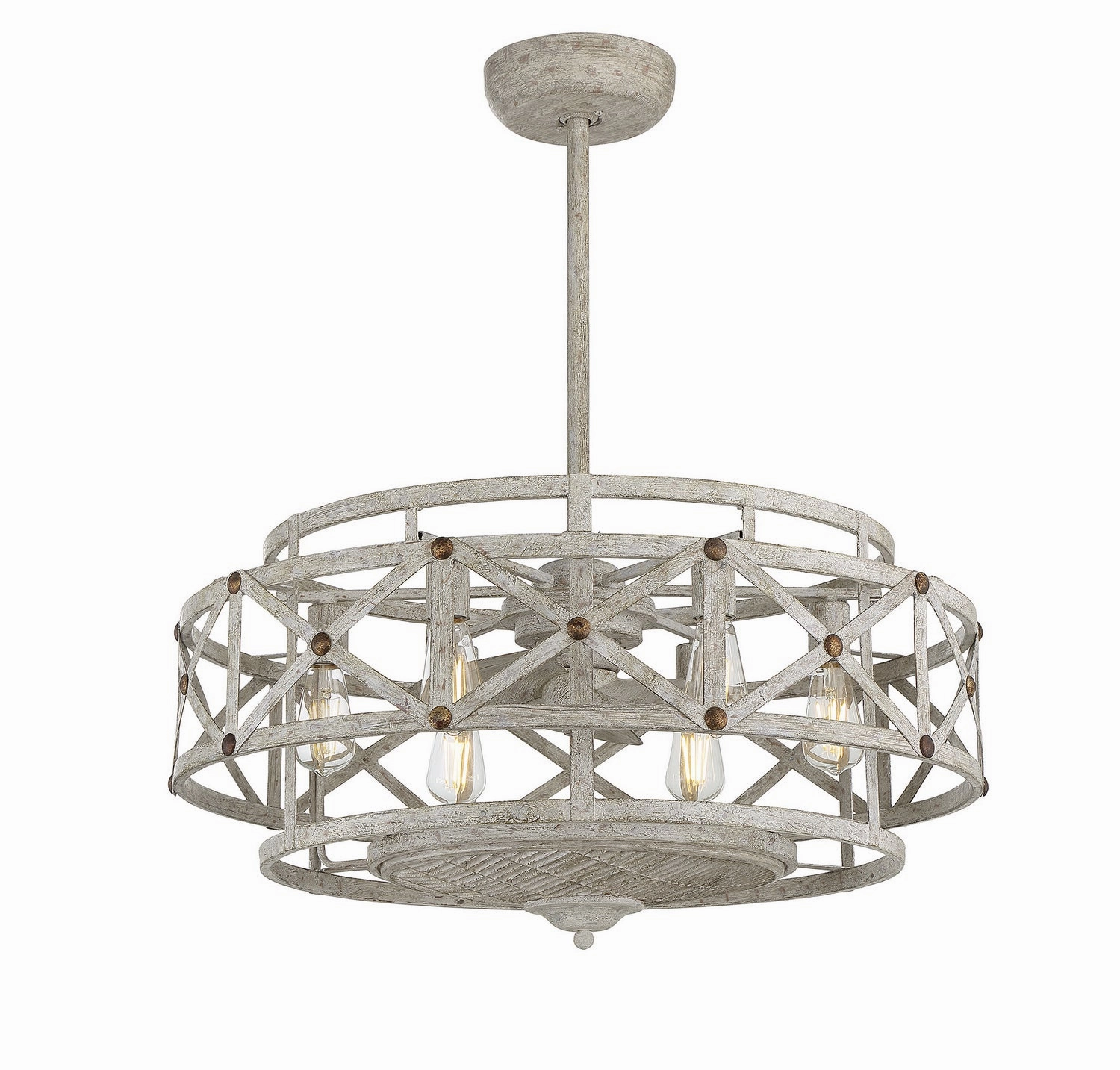 Colonade Six Light Fan D'lier Provence with Gold decorative fandeliers with lights
