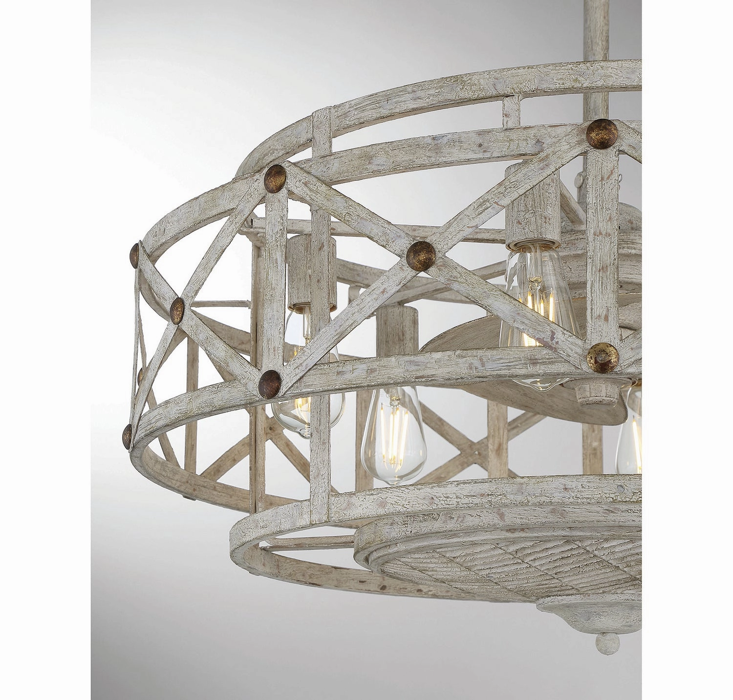 Colonade Six Light Fan D'lier Provence with Gold