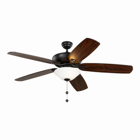 Colony 60" Ceiling Fan Midnight Black quiet medium fans for living room use