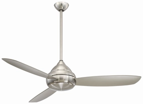 Concept L Wet 58" Led 58"Ceiling Fan Brushed Nickel Wet modern medium fans for everyday cooling
