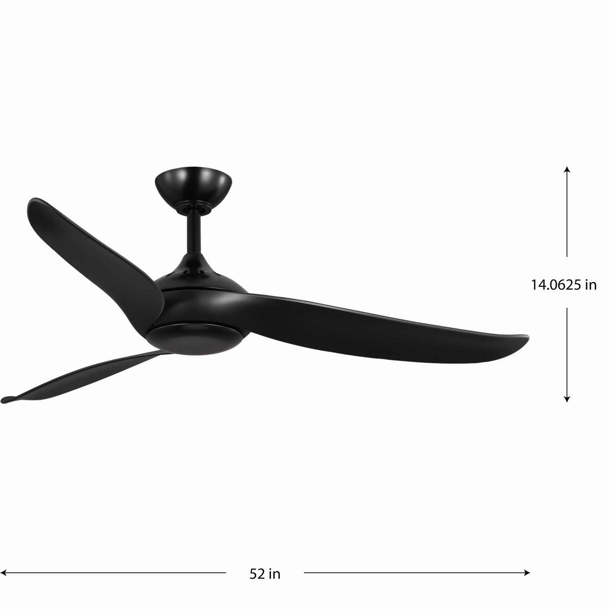 Conte 52"Ceiling Fan Matte Black