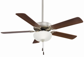 Contractor Ii Uni-Pack 52"Ceiling Fan Brushed Steel W/ Dark Walnut home cooling fans in medium size