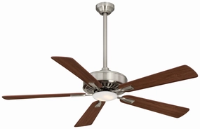 Contractor Plus Led 52"Ceiling Fan Brushed Nickel/Dark Walnut energy-efficient medium fans with remote