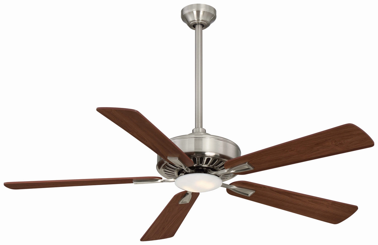 Contractor Plus Led 52"Ceiling Fan Brushed Nickel/Dark Walnut energy-efficient medium fans with remote