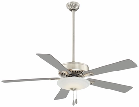 Contractor Uni-Pack Led 52"Ceiling Fan Polished Nickel energy-efficient medium fans with remote
