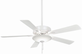 Contractor Uni-Pack Led 52"Ceiling Fan White portable medium fans with handle design
