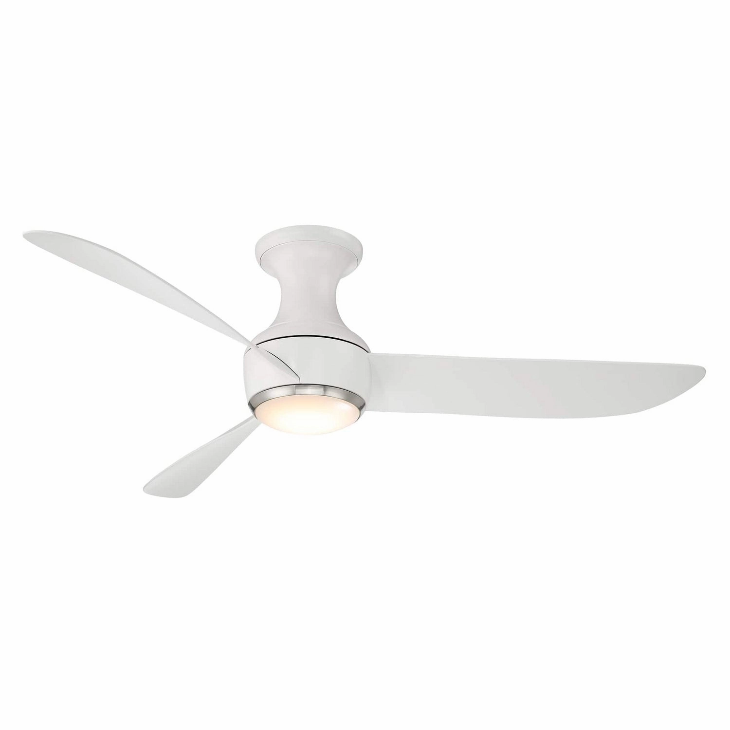Corona 52"Ceiling Fan Brushed Nickel/Matte White quiet medium fans for living room use