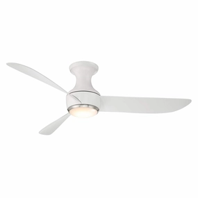 Corona 52"Ceiling Fan Brushed Nickel/Matte White space-saving huggers with modern style
