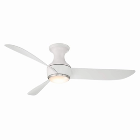 Corona 52"Ceiling Fan Brushed Nickel/Matte White space-saving huggers with modern style