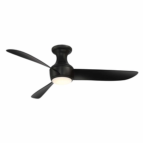 Corona 52"Ceiling Fan Matte Black space-saving huggers with modern style